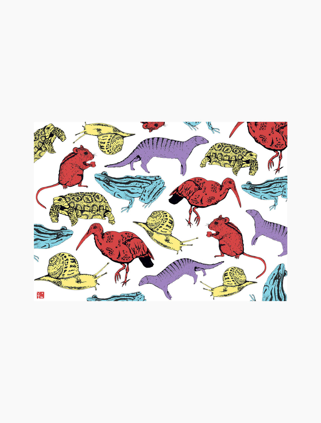 Multicolour Animal Collage