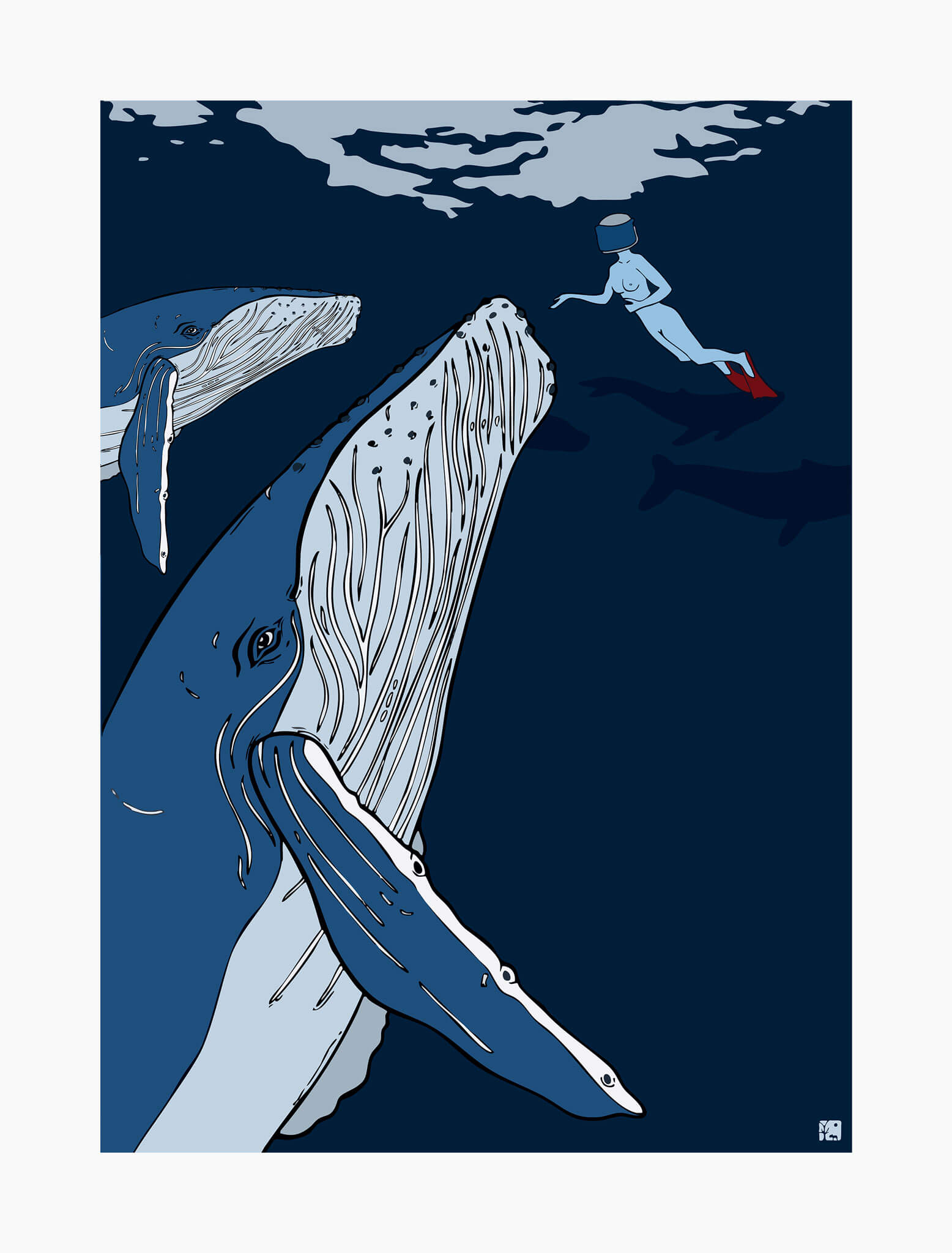 Naked Titgirl and the Blue Whales